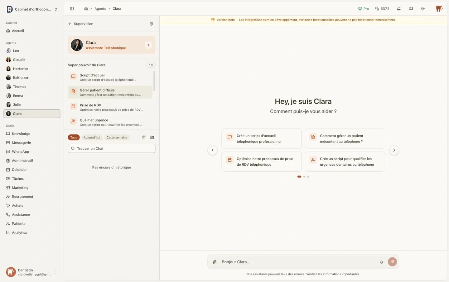 Clara - Assistante téléphonique